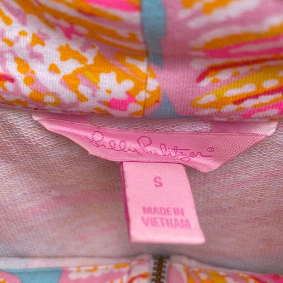 Lilly Pulitzer Popover Top Pullover Tini Bikini 1/2 Zip Skipper Small Beach - Picture 9 of 11